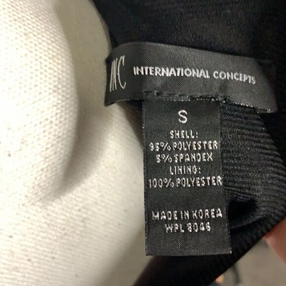 INC Brown Black Cream Geometric Fitted Dress - S - Picture 4 of 4